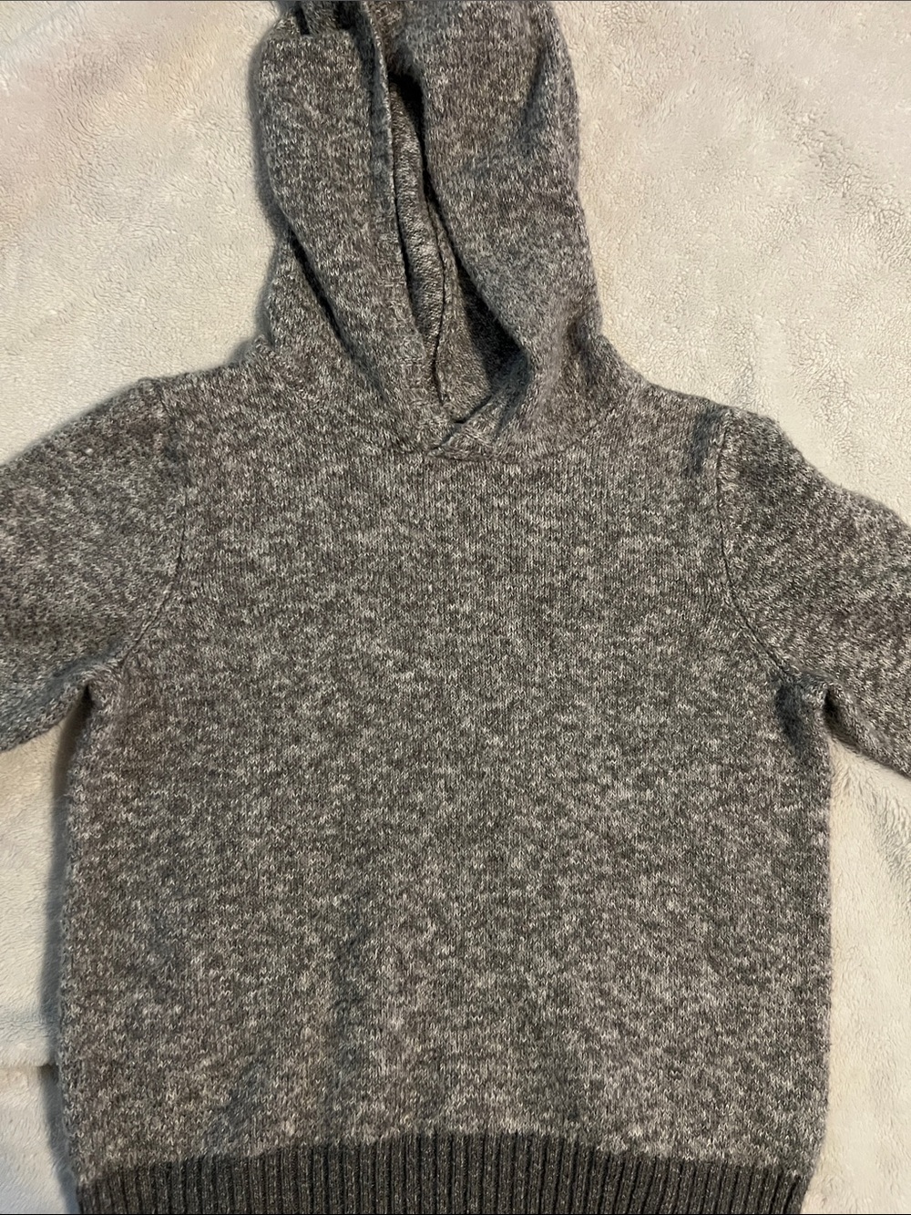 Old Navy Gray Knit Crewneck Hoodie Sweater